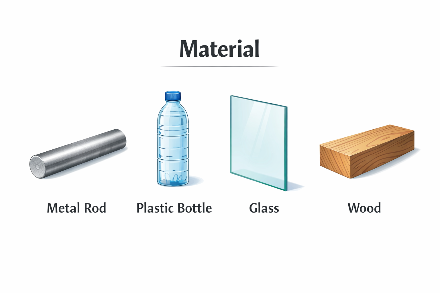 Molecular arrangement in solid, liquid, and gaseous materials