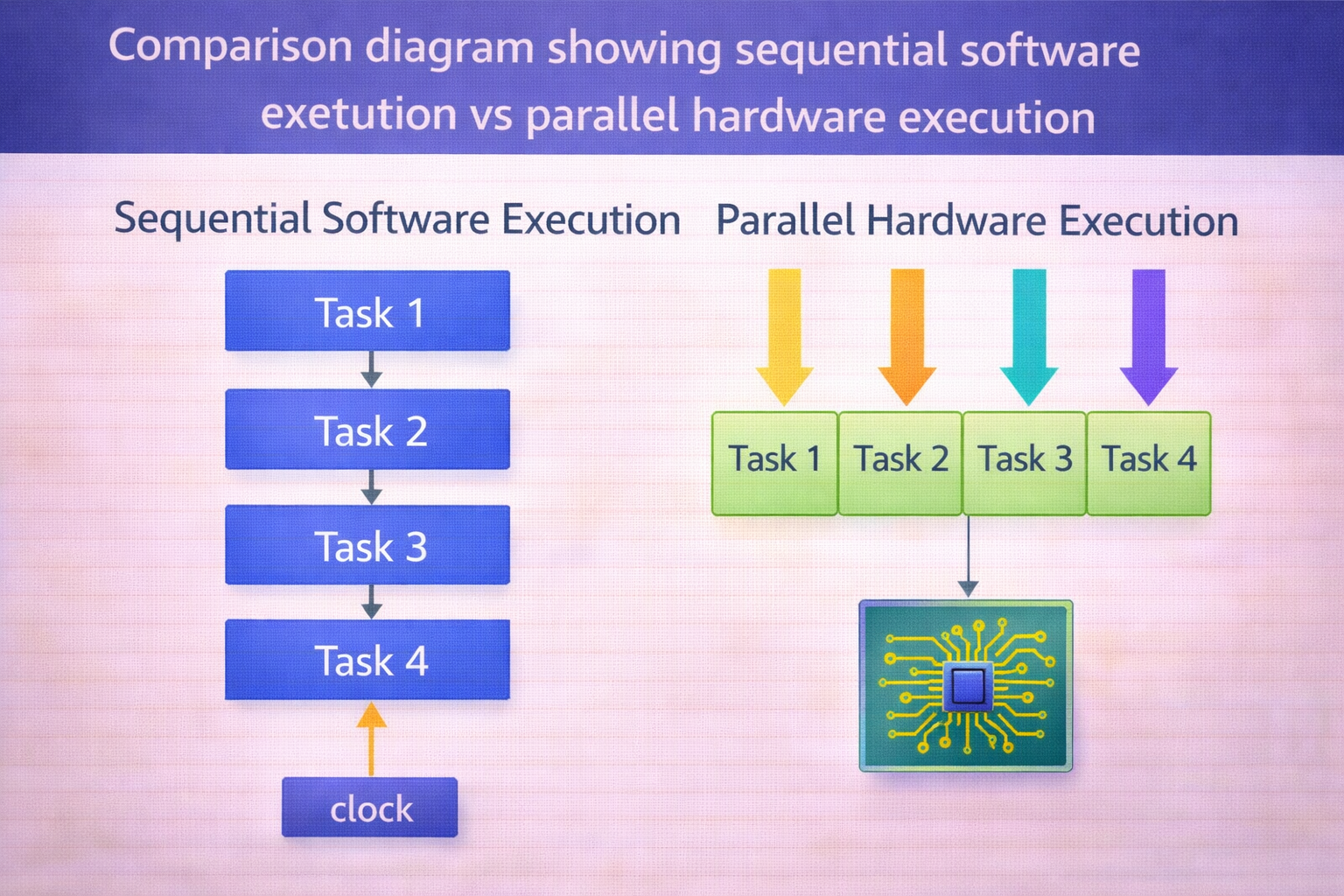 Comparison between Software Execution and Hardware Parallel Execution